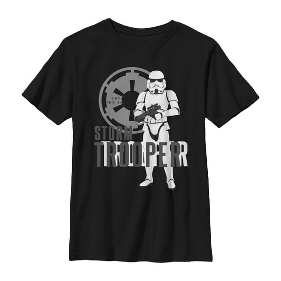 Boy's Star Wars Galaxy of Adventures Stormtrooper Shadow Graphic Tee Black Large