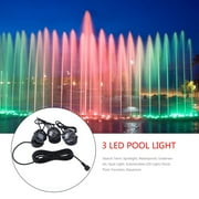 Submersible LED Spot Lights Fountain Aquarium Spotlights With 4 Colors Lenses