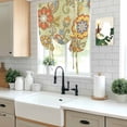 thumbnail image 5 of Gray Green Boho Floral Tie Up Curtains for Windows, Balloon Window Shades, Vintage Abstract Art Ethnic Flowers Kitchen Window Treatments Roll Up Curtain for Basement/Nursery 52"x45", 5 of 8