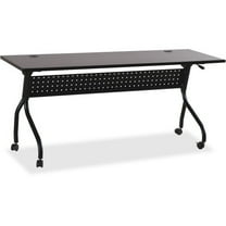 Lorell Espresso/Black Training Table Rectangle Top - Four Leg Base - 4 Legs - 72" Table Top Width x 23.50" Table Top Depth - 29.50" Height x 70.88" Width x 23.63" Depth - Assembly Required - Espresso,