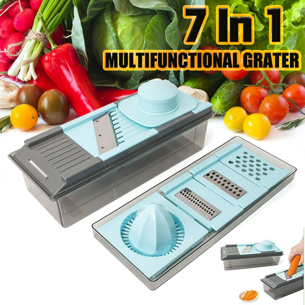 7in1 MultiUse Slicer Dicer and Chopper with Interchangeable Blades