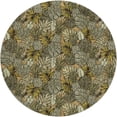 thumbnail image 2 of Addison Rugs Dream Shag Premium Machine Washable Transitional Leaves & Pineapples Baja Round Rug, 8' x 8', 2 of 8
