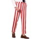 thumbnail image 4 of Pantalones de Rayas con Cierre de Cremallera y Bolsillos Frontales INSPIRE CHIC para Hombres 28 Rojo Blanco, 4 of 7