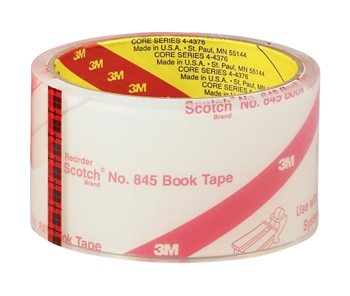 3" Core 2" Width x 45 ft Length Stretchable, Details about   Scotch Book Tape Acrylic 