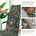 thumbnail image 5 of Yayeee 4 Pack Dining Chair Covers Stretch Parson Chairs Slipcovers Seat Protector, Green Flowers Pattern, 5 of 6