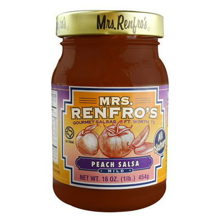 Mrs. Renfro's All Natural Gourmet Salsa Peach Mild 16 (Best Salsa For Sale)