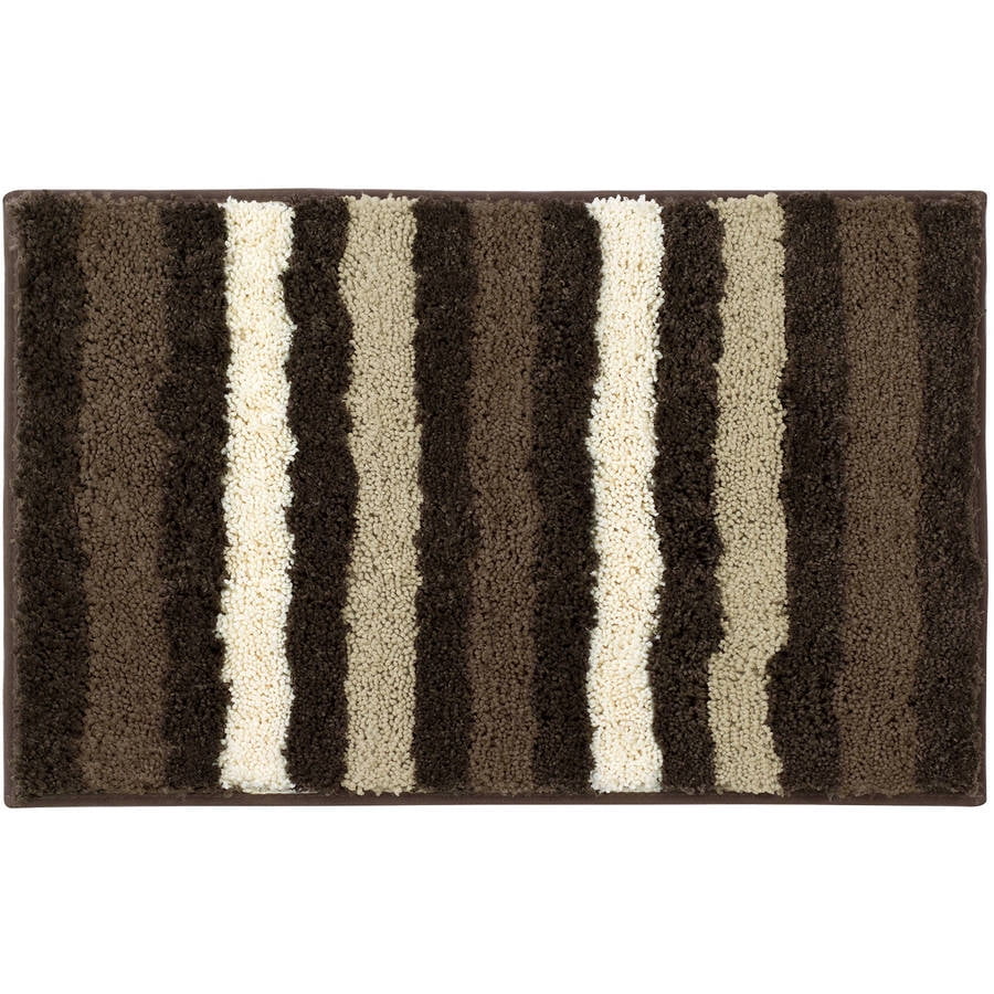 Bathtopia Dmitri Microfiber Stripe Bath Rug