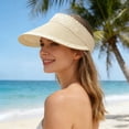thumbnail image 2 of jiaxiM Women'S Sun Hats Summer Travel Vacation Foldable Wide Brim Straw Clip on Stretch Beach Hat Outdoor UV Protection Cap, 2 of 6