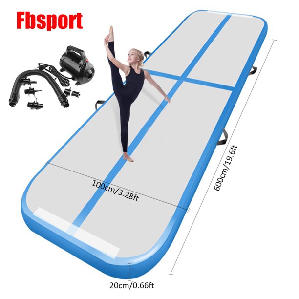 Fbsport Blue 6m*1m*0.2m Inflatable Air Track Tumbling Gymnastic Mat