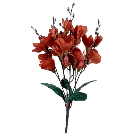 Artificial Magnolia Flower Stems, Real Touch Fake Flowers for Home Decor, Table Centerpiece, Living Room, Wedding, Office Decoration, Multi-Branch Faux Silk Flowers