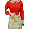 thumbnail image 2 of Bimba Women Long Retro Floral Maxi Dress With Belt Long Sleeve Dresses, 2 of 9