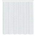 thumbnail image 3 of Minimalist Shower Curtain, Intertwined Motifs of Modernized Damask Style Elements on Plain Backdrop, Fabric Bathroom Set with Hooks, 69W X 70L Inches, White Baby Blue, by Ambesonne, 3 of 3