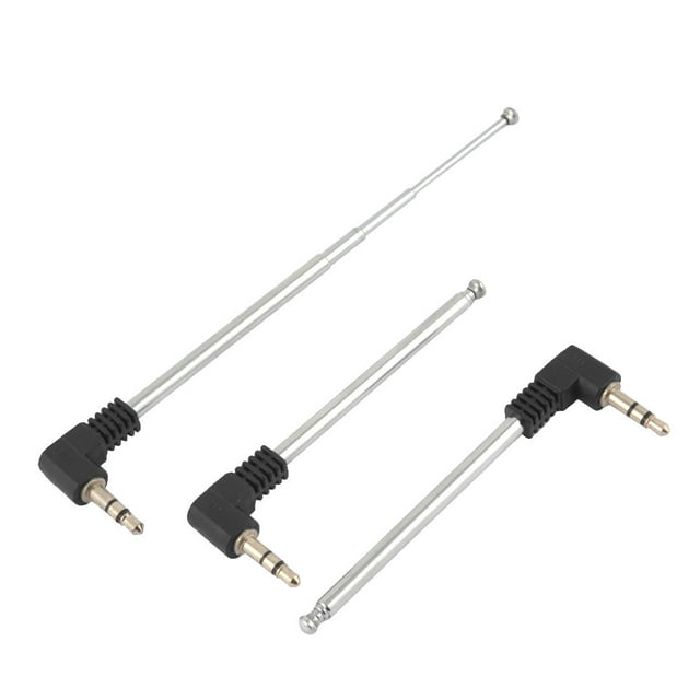Unique Bargains 3.5mm Connector 4 Sections AV Telescopic Antenna Replacement 10 Inch Long 3pcs