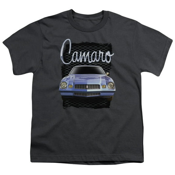 Trevco CHV148-YT-4 Chevrolet & Yellow Camaro Youth 18-1 Short Sleeve T-Shirt, Charcoal - Extra Large