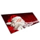 thumbnail image 2 of Kearding Alfombra roja de Papá Noel antideslizante, fácil de limpiar, amplia aplicación, fácil de cuidar, alfombra con estampado navideño Decoración del hogar rojo tipo 1, 2 of 6