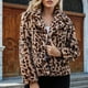 thumbnail image 4 of Abrigo cálido de piel sintética para mujer, chaqueta de invierno con cuello vuelto de leopardo para mujer Fridja BV0+3112, 4 of 9