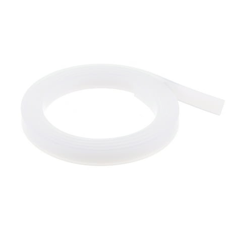

Uxcell Flexible Solid Silicone Strip 0.31 x0.08 x3.28ft Rectangular No Adhesive Roll for Door White