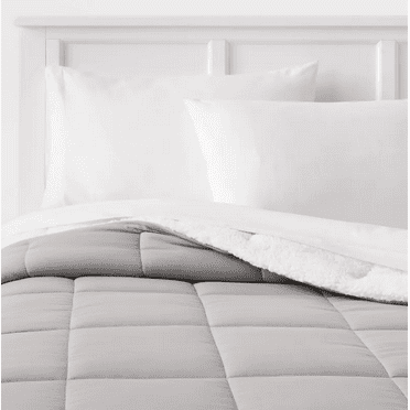 Faux Shearling Washed Microfiber Reversible Comforter - Room Essentials