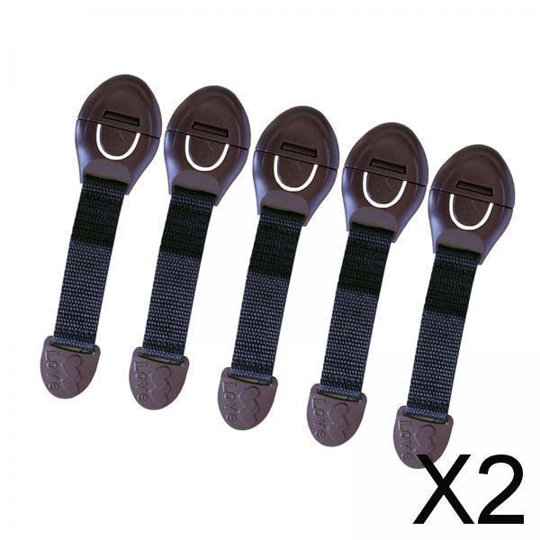 2x 5 Piezas de Cerradura de Seguridad para Cajones Flexibles, Protector de Seguridad para , Paño de Bloqueo para Armario Infantil para Puertas 2 piezas