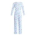 thumbnail image 4 of Christmas Women's and Women's Plus Long Sleeve Top and Wide Leg Pants Pajama Set from Holiday Time, 2-Piece, Sizes XS-3X, 4 of 4
