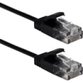 thumbnail image 2 of QVS CC715S-10BK 10 ft. Slim CAT6 Gigabit Ethernet Space Saver Black Patch Cord, 2 of 2