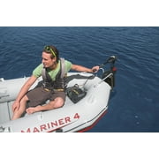 Intex Excursion 5 Inflatable Boat Set w/Transom Mount Trolling Motor