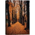 thumbnail image 3 of IDEA4WALL Canvas Wall Art Orange Autumn Garden Path Fall Nature Forest Wilderness Mixed Media Art Realism Rustic Scenic Dramatic Cool Print for Living Room, Bedroom - 16"x24", 3 of 5