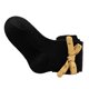 thumbnail image 3 of Pantimedias para niños Color puro Lindo dulce Bowknot Medias cálidas para niñas Medias con patas para baile diario Negro S; para altura 75‑85 cm/29,5‑33,5 pulgadas, 3 of 5