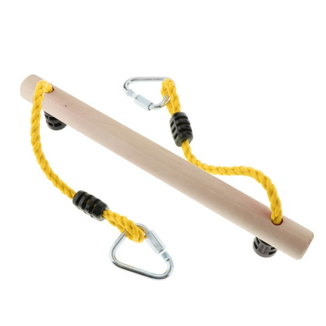 Milaget lahomia 16" Swing Bar Heavy Duty Rope and Hook Swing Set Accessories, yellow