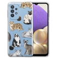 thumbnail image 1 of WIRESTER Transparent Soft Gel TPU Clear Case Slim Protective Cover for Samsung Galaxy A33 5G 6.4" 2022, Cat Breeds, 1 of 1