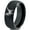 Black Dome Tungsten, variant on Tungsten Dinosaur Velociraptor Band Ring 8mm Men Women Comfort Fit Gray Step Bevel Edge Brushed Polished