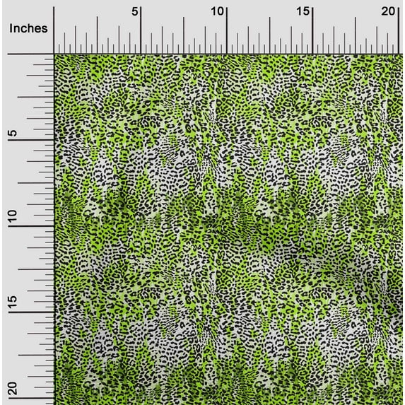 oneOone Polyester Spandex Light Green Fabric Animal Skin Quilting Supplies Print Sewing Fabric By The Yard 56 Inch Wide-NGH