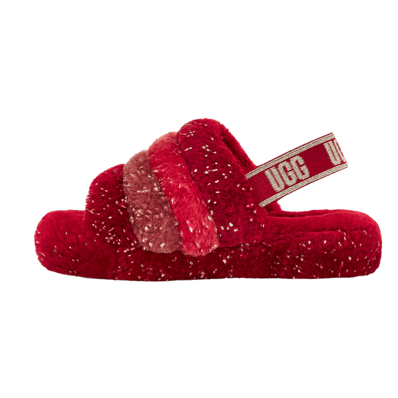 UGG GRADE SCHOOL Fluff Yeah Metallic Sparkle Kids "Red" 1125952K REMU 1125952K REMU from Stadium Goods