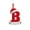 B, variant on Dmlowu 26 Letter Christmas Tree Ornaments - Christmas Ornaments for Xmas Tree, Lightweight Sturdy Christmas Decorations for Holiday Party, DIY Hanging Pendant Decor, Red