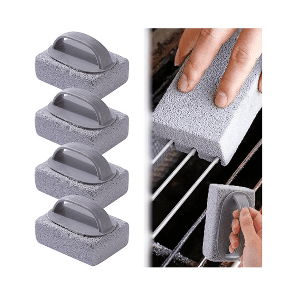 Clearance Hand-Held Pools Pumice Stone, 4PCS Grill Brick, Griddle Stone with Handle,2025 New Pumice Stone for Pool, Pool Cleaning Block with Handle, Pool Pumice Stone for Cleaning Tiles Pool