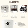 thumbnail image 4 of Haden 12 Cup Coffee Maker with 2 Slice Stainless Steel Bread Toaster, White, 4 of 10