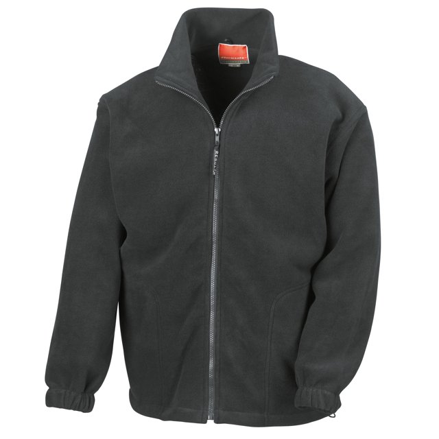 Result - Chaqueta polar antibolas con cremallera completa modelo Active para hombre (Negro)