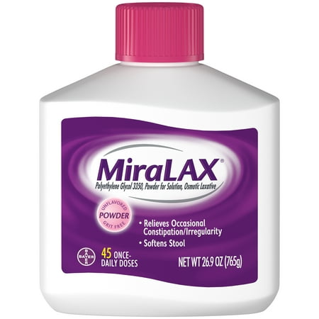 MiraLAX Laxative Powder for Gentle Constipation Relief, 45 (Best Medicine For Constipation Uk)