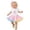 White1, variant on Easter Baby Girl Party Dress with Cartoon Embroidery Egg Pattern Short Sleeve Romper Skirt Outfit, Toddler Outfits for Girls Multicolour1