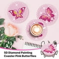 thumbnail image 5 of Sinkoo 8 Pcs Diamond Art Painting Coasters Kits with Holder, Pink Butterfly Diamond Art Coasters, DIY Diamond Crafts, Diamond Dot Kits for Adults Beginners, 5 of 5