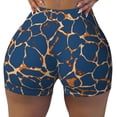 thumbnail image 2 of Pofeuu Giraffe Skin Print Workout Shorts for Women Scrunch Butt Lifting High Waisted Yoga Gym Seamless Booty Biker Shorts-Small, 2 of 8