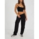 thumbnail image 5 of Pantalones Cargo de Mujer, de Felpa, de Talle Alto, Holgados, Estilo Deportivo, para Mujer, Pantalones Casuales con 8 Bolsillos. Negro XL, 5 of 9