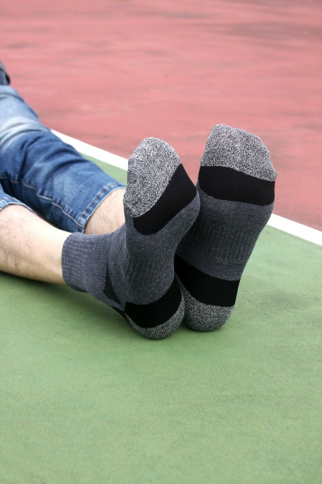 B&Q 10 Pairs Mens Mid Cut Ankle Quarter Crew Athletic Breathable Sport Cotton Socks 6-12