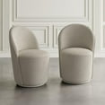 thumbnail image 3 of Jofran Landon Mid-Century Modern Upholstered Swivel Dining Chair (Set of 2), 3 of 6