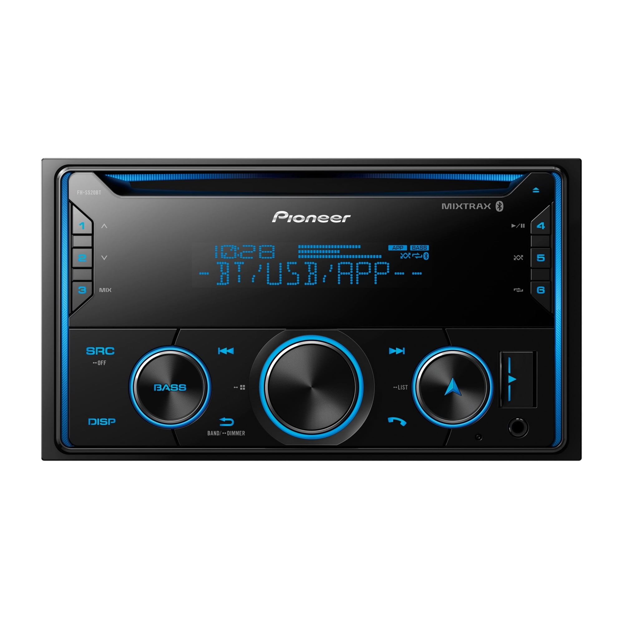 Pioneer FH-S520BT Double-DIN In-Dash CD Receiver with Bluetooth