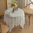thumbnail image 1 of Fiudx Mantel de Girasol, Elegante Diseño de Encaje Blanco, Material de Poliéster Duradero, Artesanía Exquisita, Perfecto para Cenar o Usar Al Aire Libre, Ideal para Fiestas y Reuniones, Lavable a Máq, 1 of 6