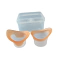 thumbnail image 3 of 2 vasos de silicona para lavado ocular. Mantén tus ojos limpios. Vasos de limpieza ocular universales. Naranja, 3 of 9