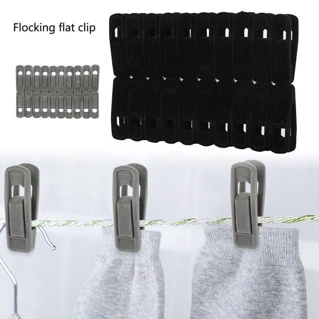 Hangers Clips 20/40 Pack Pants Hangers Non-Slip Clips Strong Finger Clips Perfect for Pants Suit Skirt Hanger