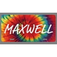 thumbnail image 1 of Maxwell Name Tie Dye Style License Plate Tag Vanity Novelty Metal | UV Printed Metal | 6-Inches By 12-Inches | Car Truck RV Trailer Wall Shop Man Cave | NP1798, 1 of 1