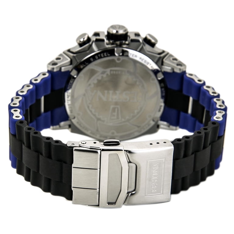 Festina F16659-6 Men's Navy Blue Dial Navy Blue Rubber & Steel